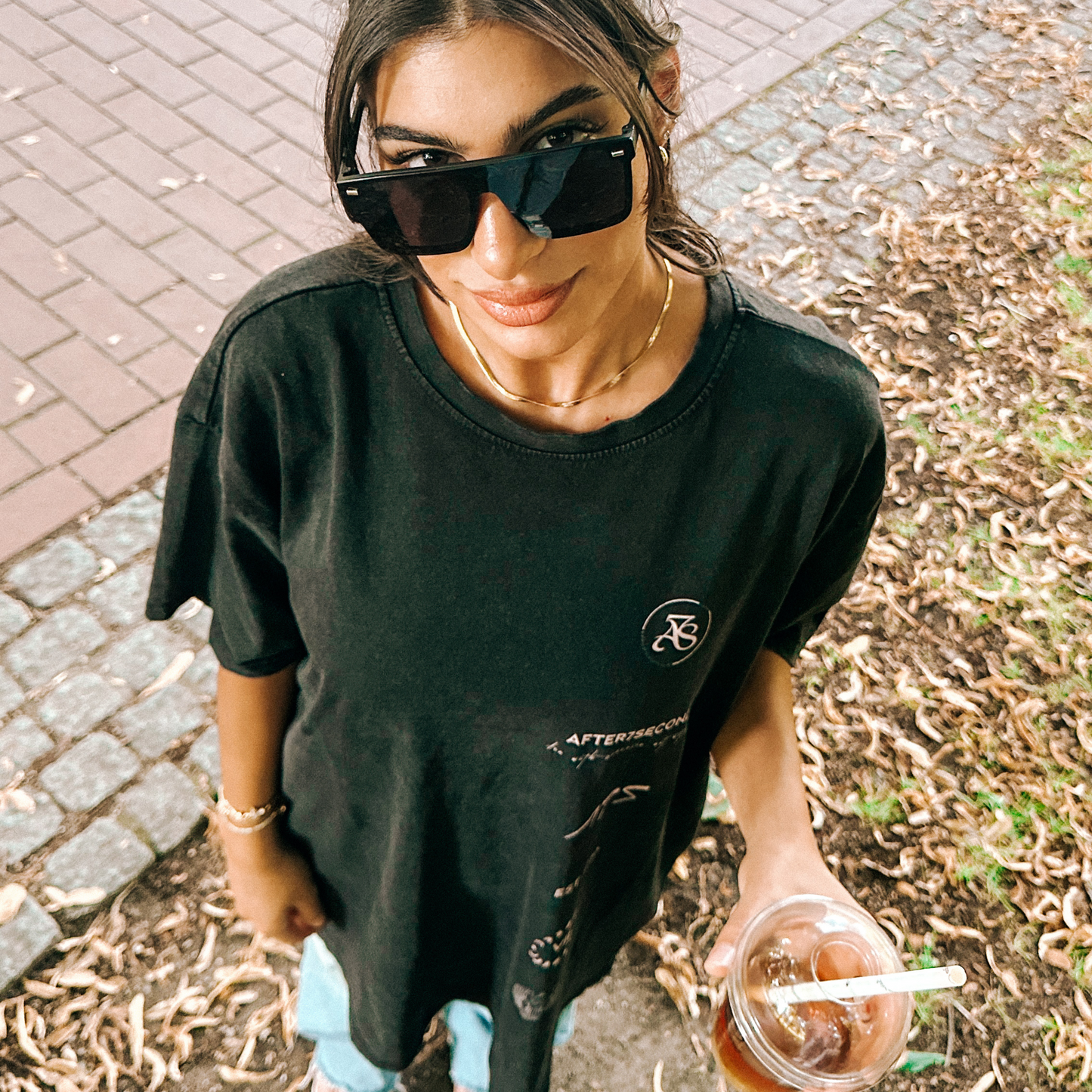 The Iconic Black Acid Oversized T-Shirt